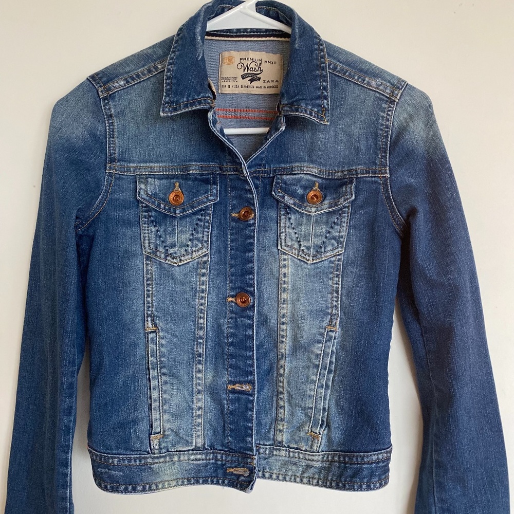ZARA Denim Jacket with Rose Gold Hardware